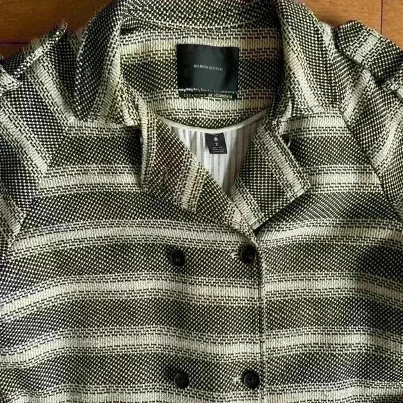 Scotch & Soda | Striped woven pea coat jacket size 2 - Picture 3 of 6